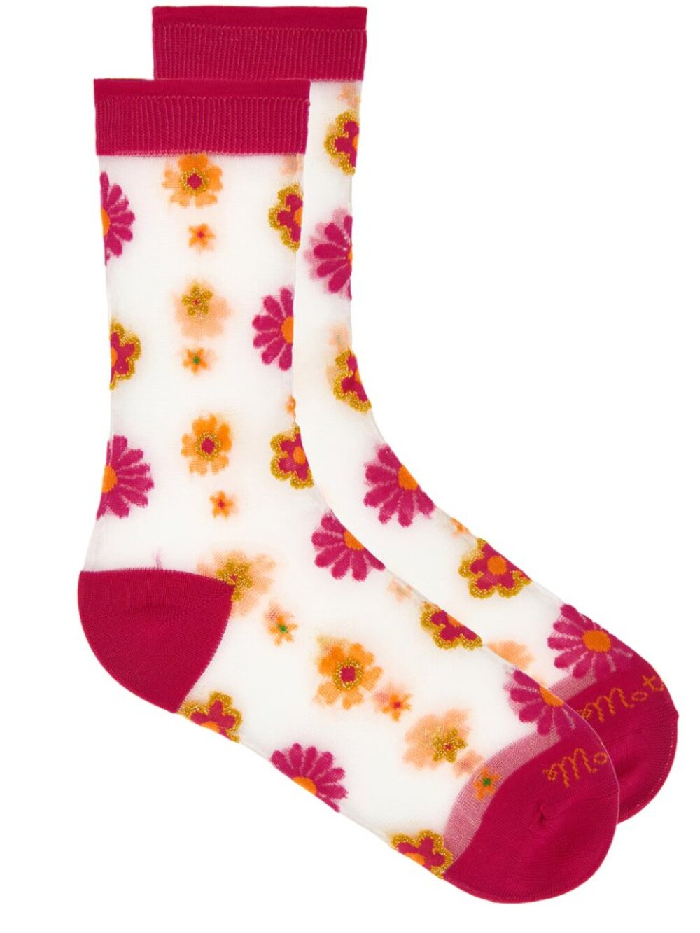MOTHER The Step Up Socks in a Garden Floral Print One Size Brand New NWT